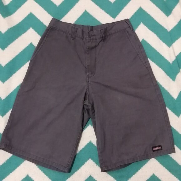 Flat Front Dickies Work Shorts, Grey - Picture 1 of 4